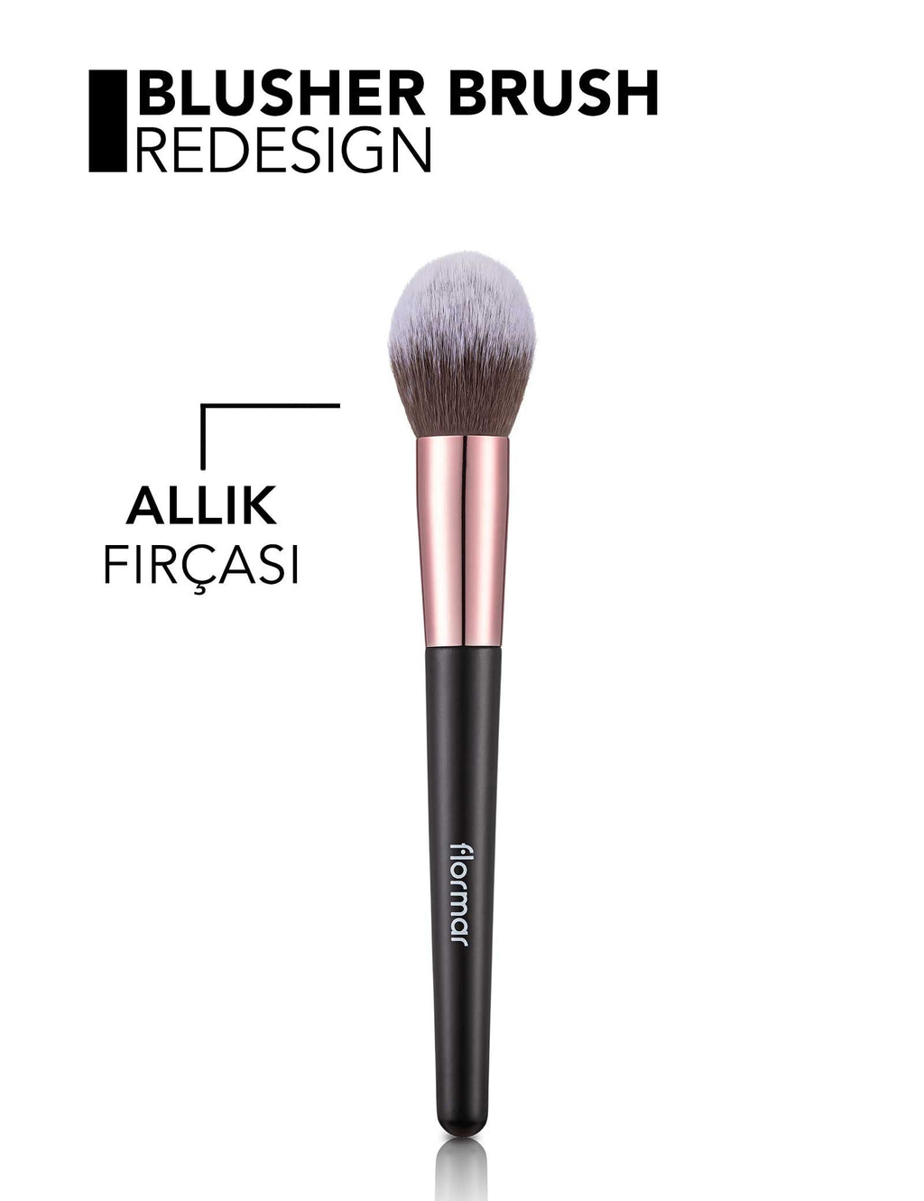 Flormar Round & Angled Blush Brush for Seamless Blending