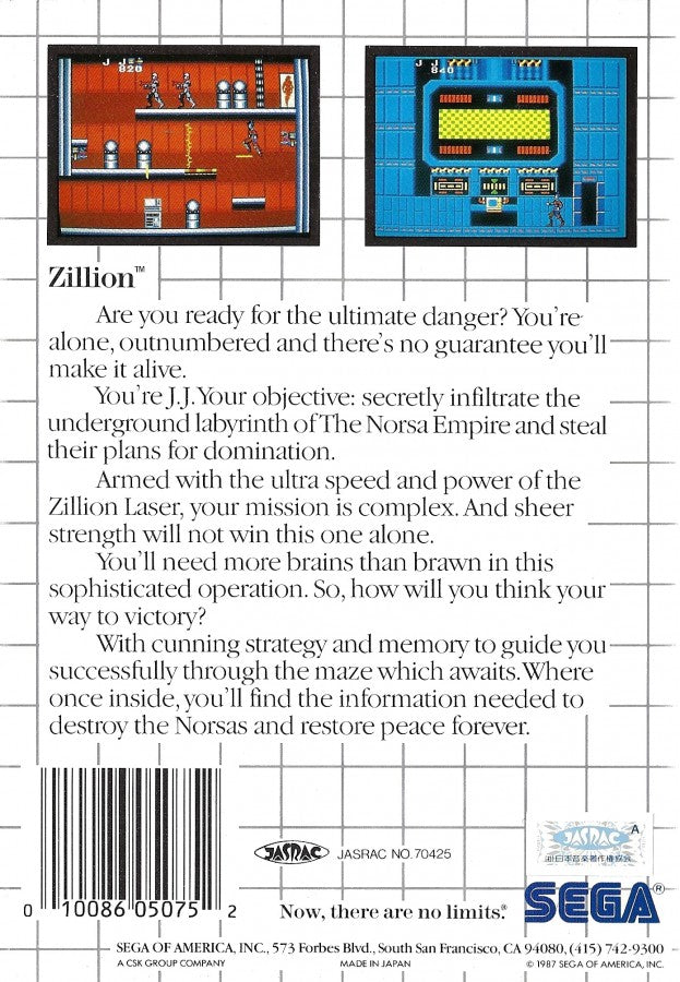 Zillion – Sega Master System (SMS)