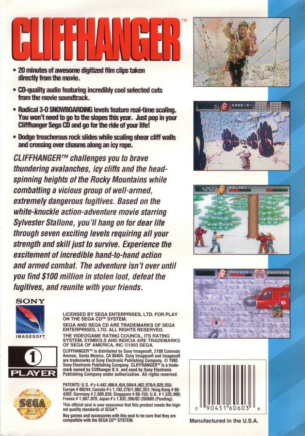 Cliffhanger – Sega CD (SCD)