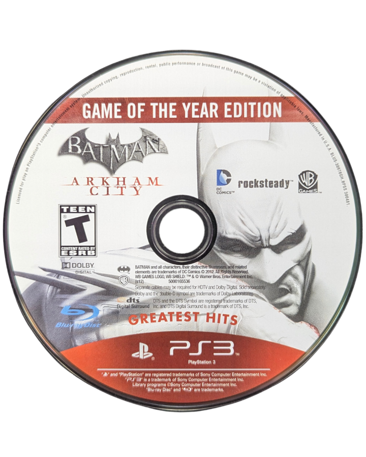 Batman: Arkham Asylum & Batman: Arkham City Dual Pack [Greatest Hits] – PlayStation 3 (PS3)