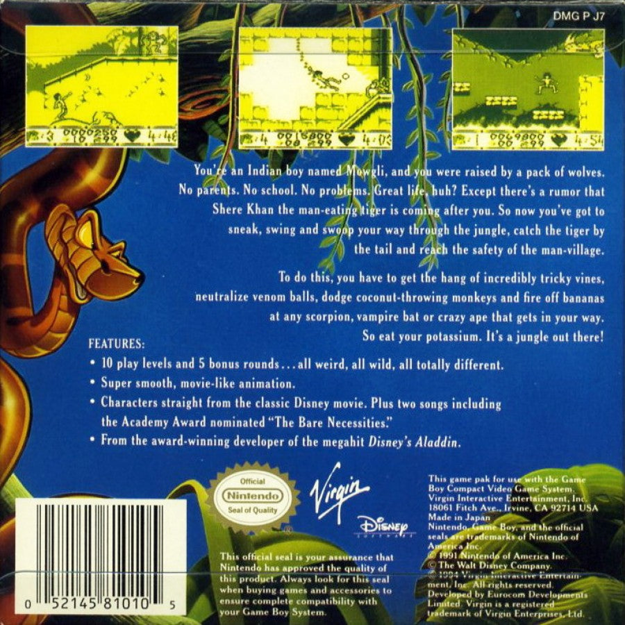 Disney The Jungle Book — Game Boy (GB)