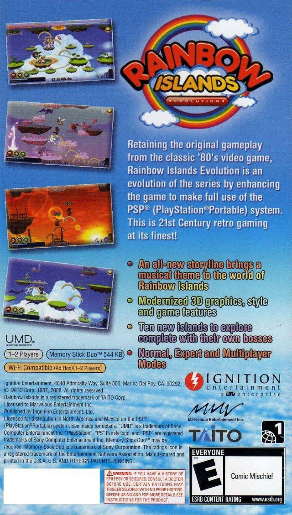 Rainbow Islands Evolution – PlayStation Portable (PSP)