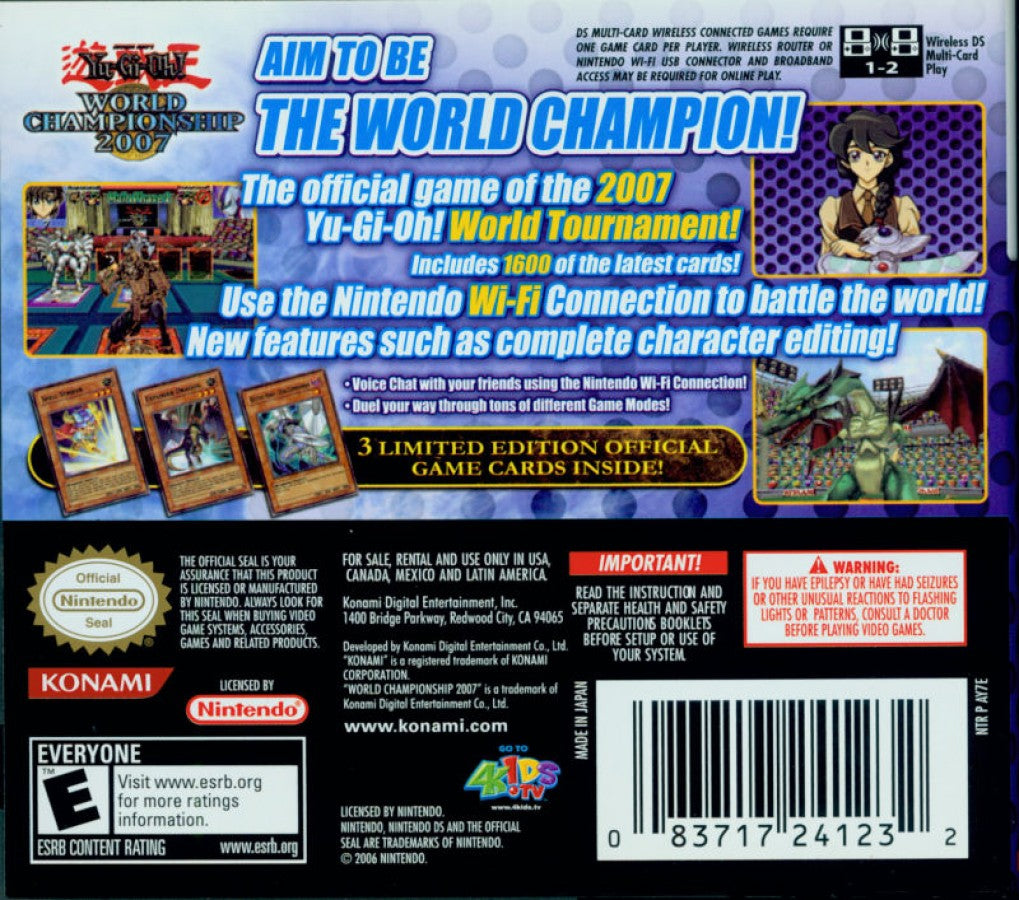 Yu-Gi-Oh World Championship 2007 — Nintendo DS (DS)