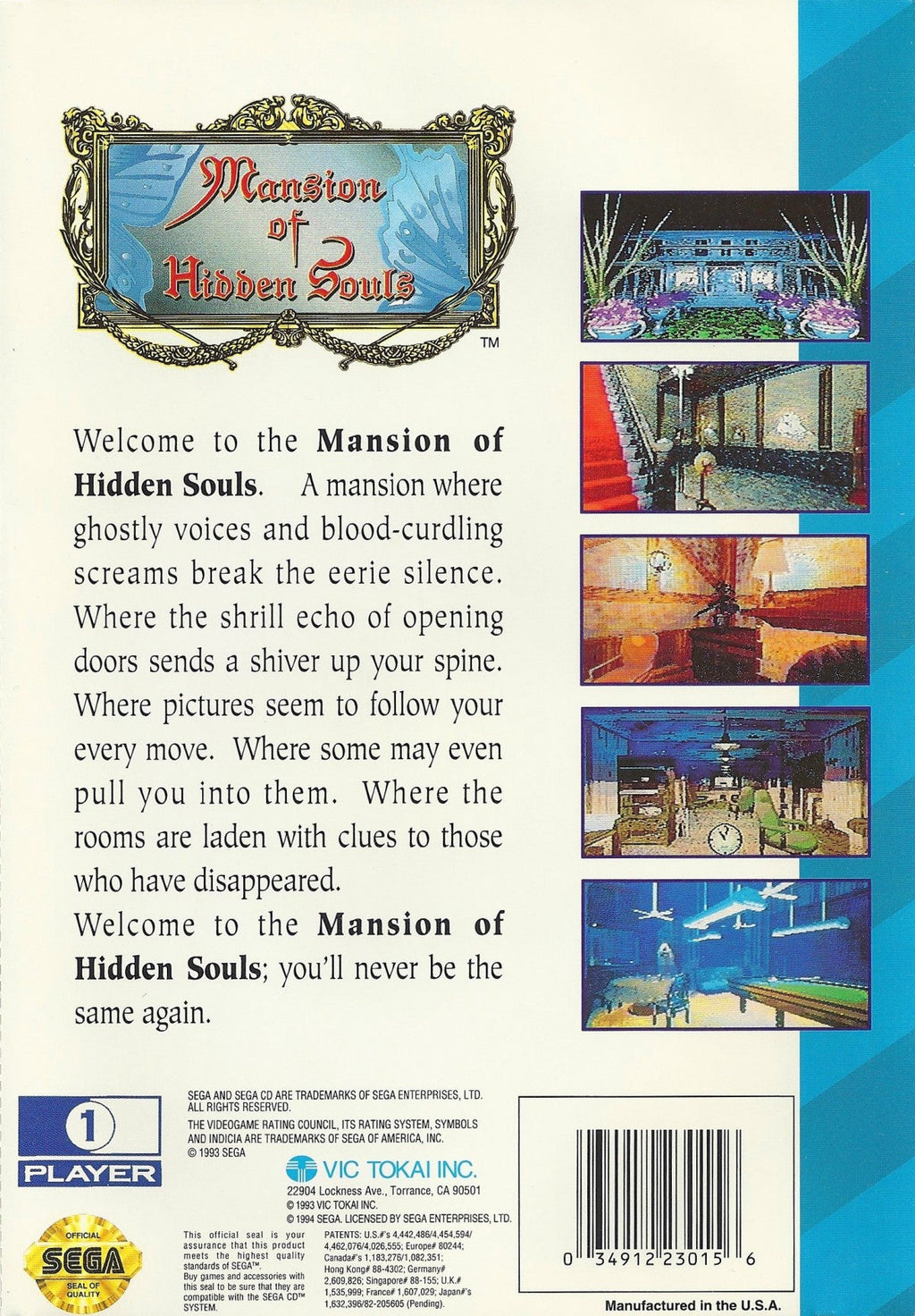 Mansion of Hidden Souls – Sega CD (SCD)