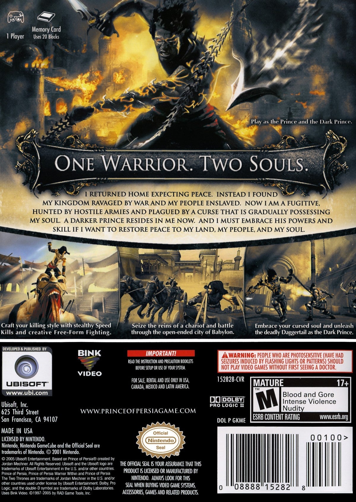 Prince of Persia: The Two Thrones – GameCube (GC)