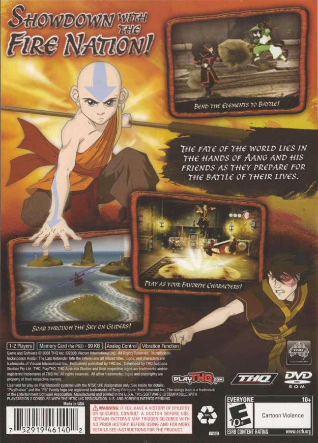 Avatar: The Last Airbender: Into the Inferno – PlayStation 2 (PS2)