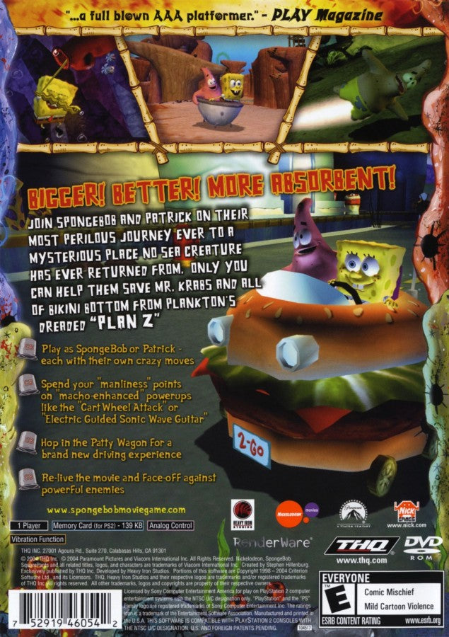 The SpongeBob SquarePants Movie – PlayStation 2 (PS2)