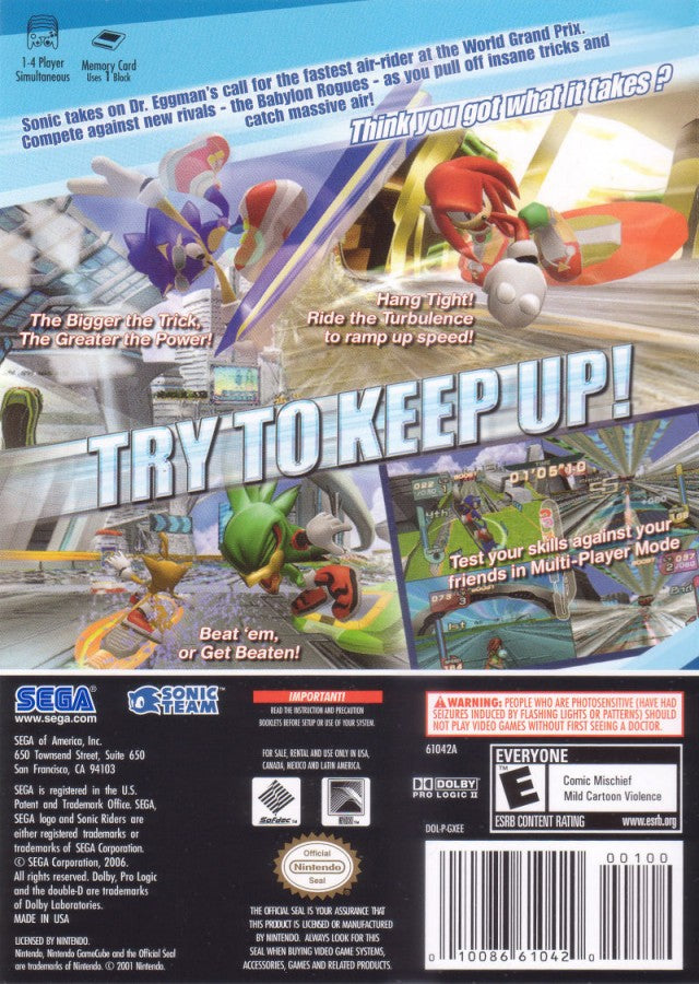Sonic Riders [Player's Choice] – GameCube (GC)