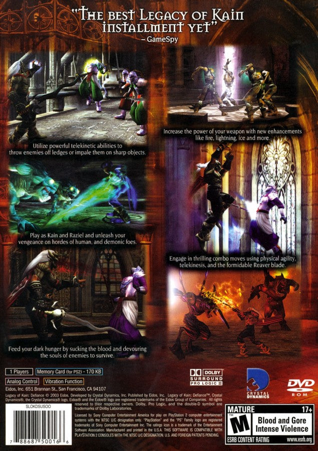Legacy of Kain Defiance – PlayStation 2 (PS2)