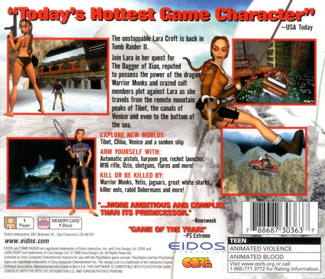 Tomb Raider II: Starring Lara Croft [Greatest Hits] – PlayStation 1 (PS1)