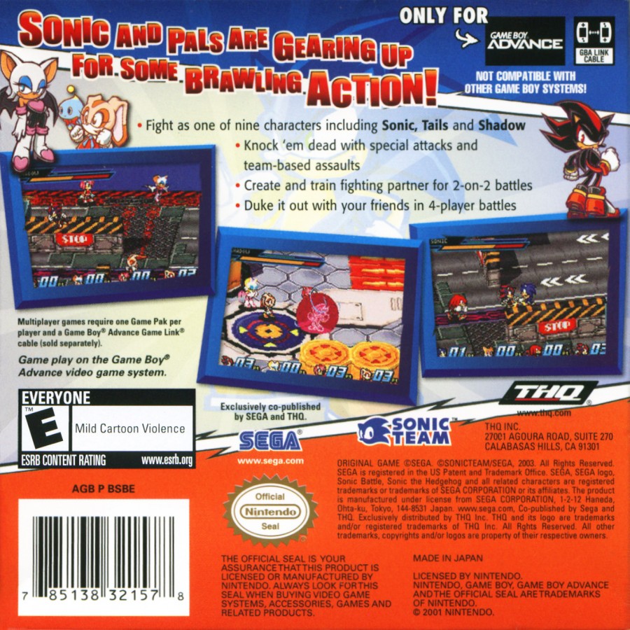 Sonic Battle – Game Boy Advance (GBA)
