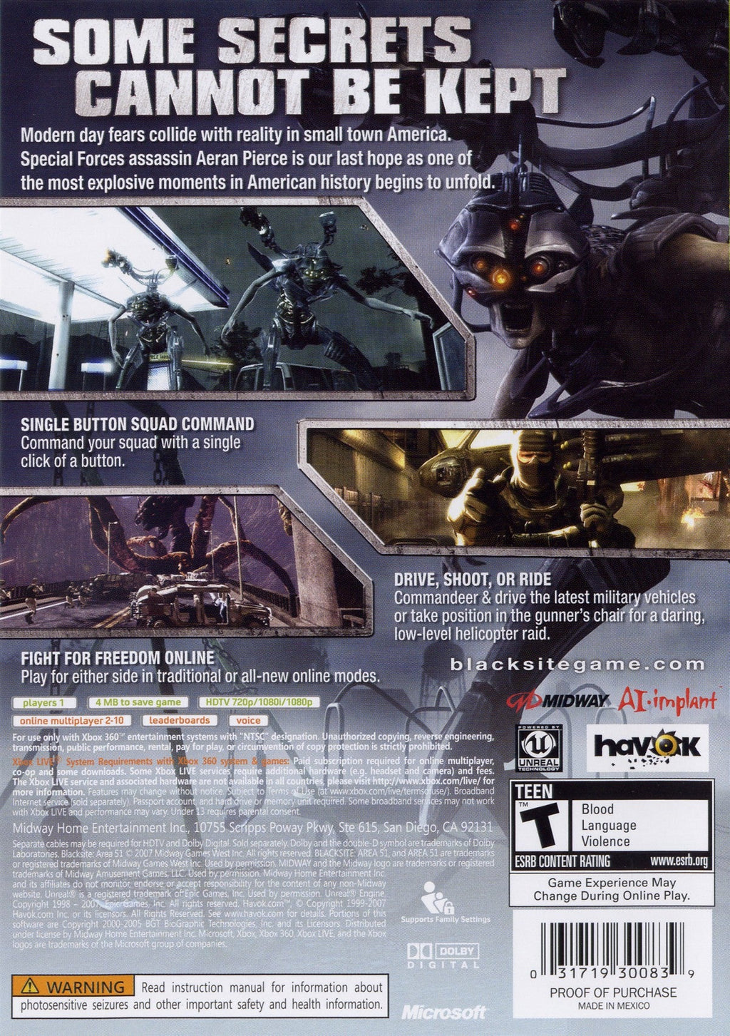 Blacksite Area 51 – Xbox 360 (X360)