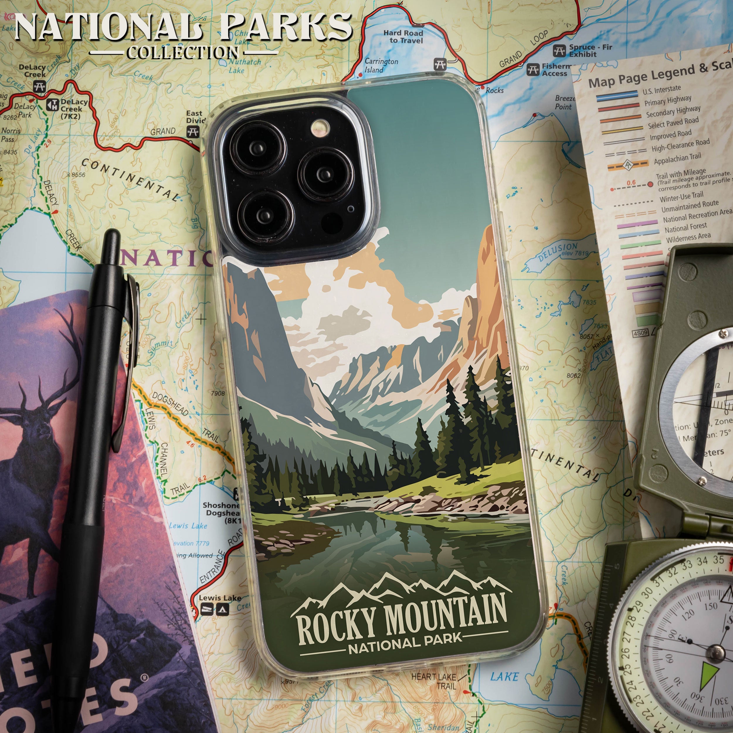 National Parks Rocky Mountain HD Apple iPhone 16 Mag-Safe Phone Case