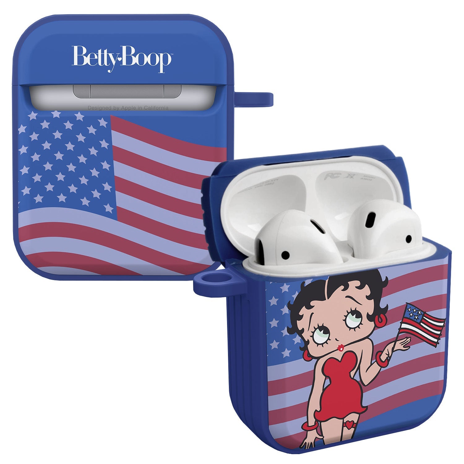 Betty Boop Red White & Boop HDX Apple AirPods Gen 1 & 2 Case Cover