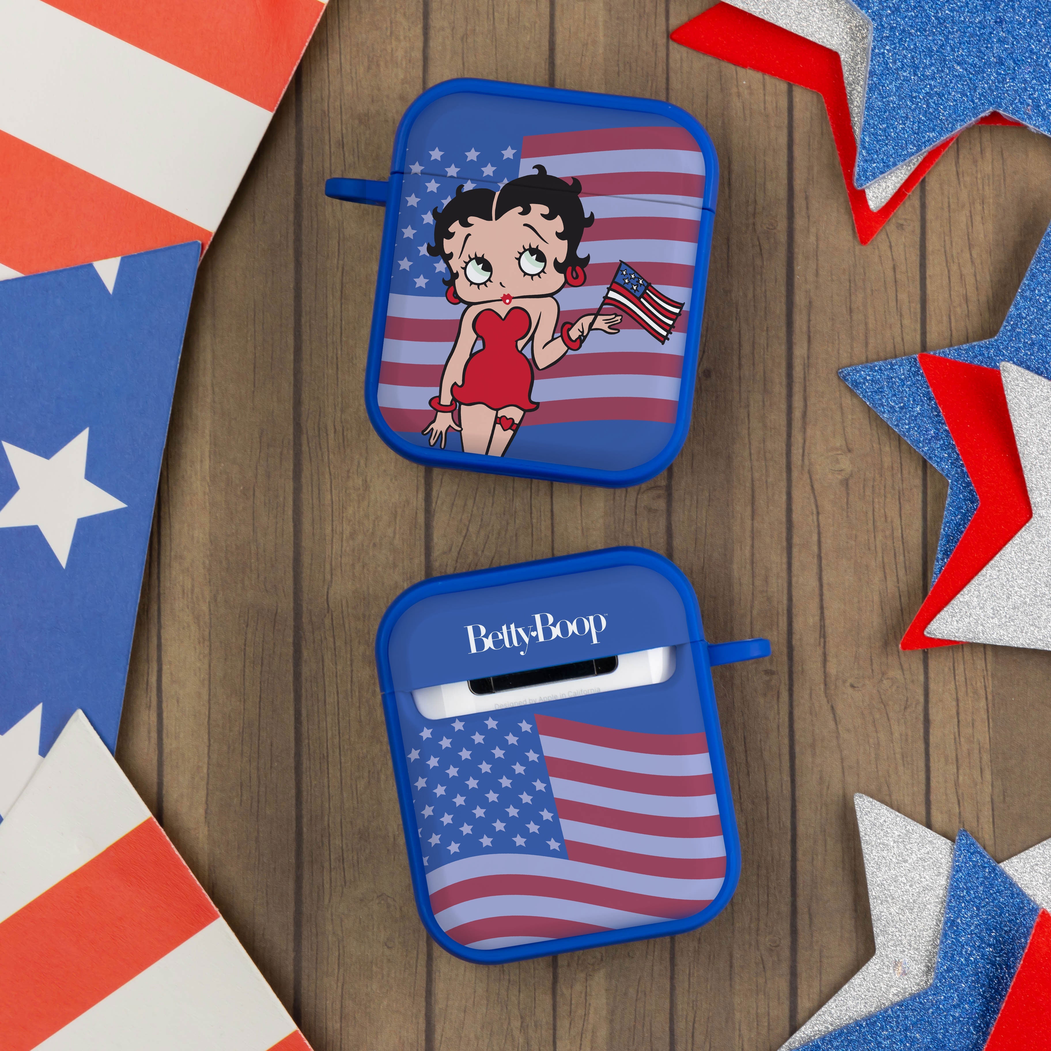 Betty Boop Red White & Boop HDX Apple AirPods Gen 1 & 2 Case Cover