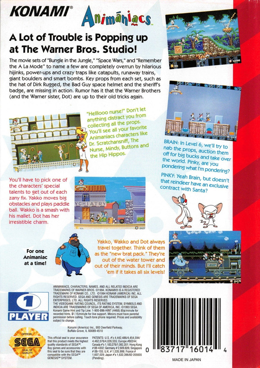 Animaniacs  – Sega Genesis (GEN)