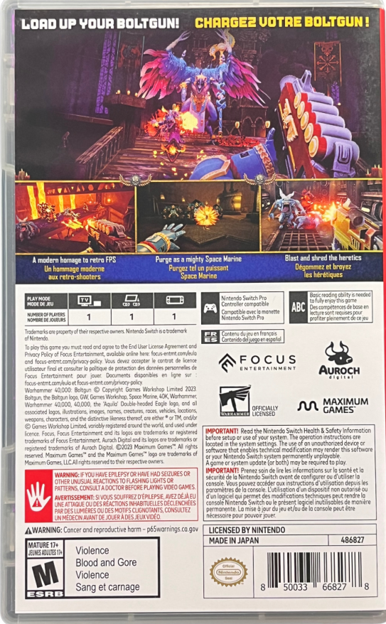 Warhammer 40,000: Boltgun – Nintendo Switch (NS)