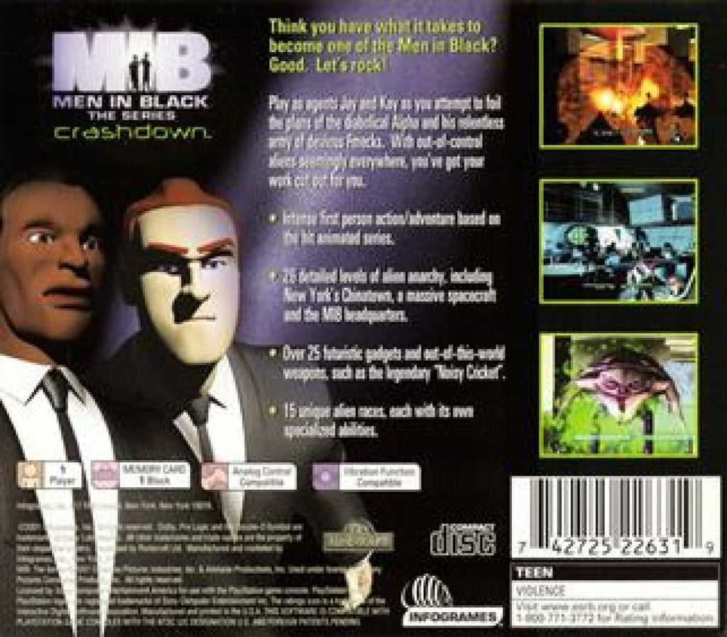 Men in Black the Series Crashdown – PlayStation 1 (PS1)