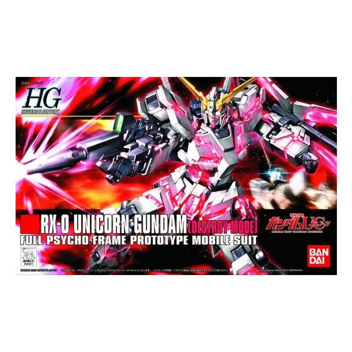RX-0 Unicorn Gundam (Destroy Mode) "Gundam UC", Bandai HGUC 1/144 – Model Kit