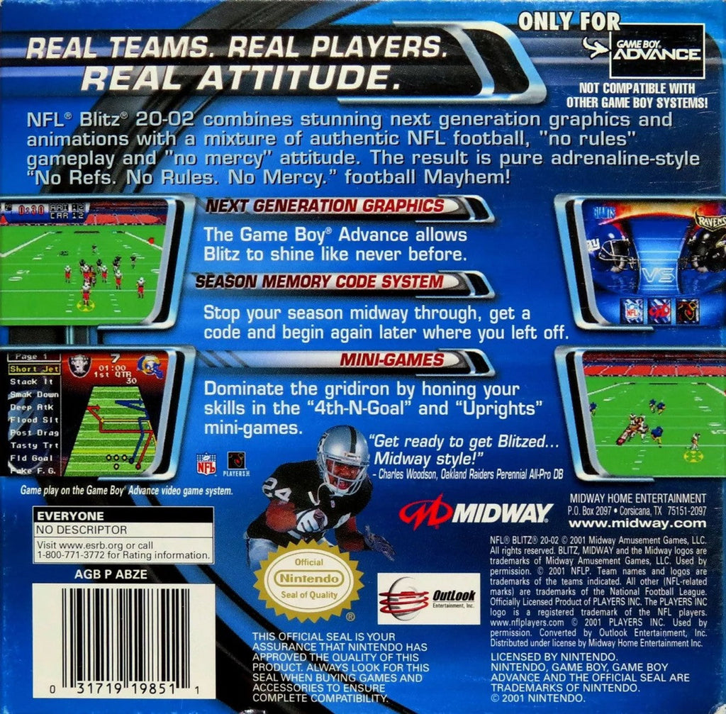 NFL Blitz 2002 – Game Boy Advance (GBA)