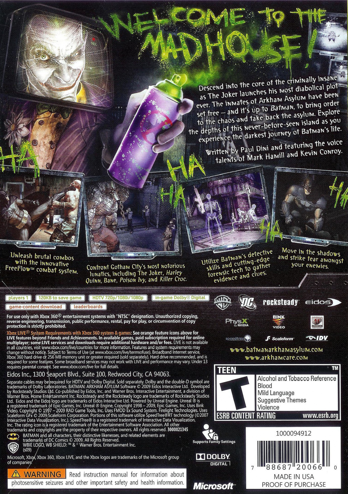 Batman: Arkham Asylum – Xbox 360 (X360)