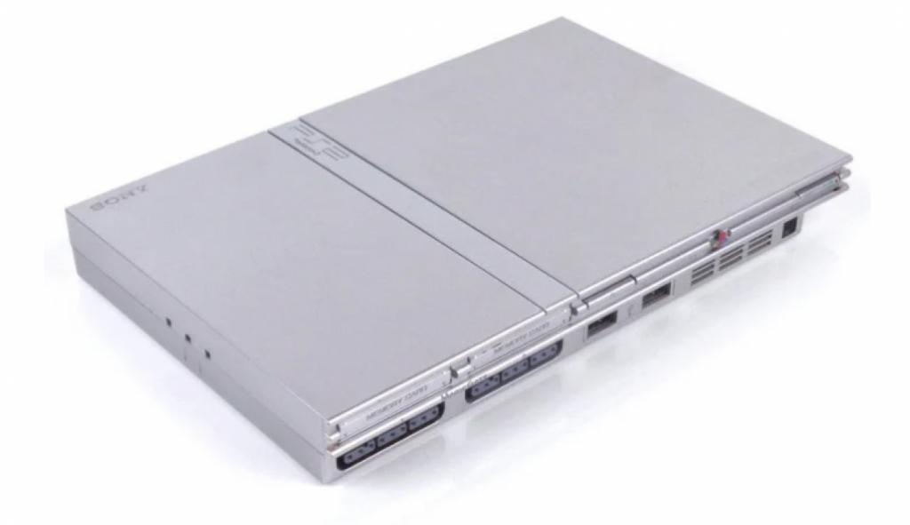 PlayStation 2 Slim Console (PS2) [Silver][JP Import - plays Japanese Games ONLY] – Good Condition