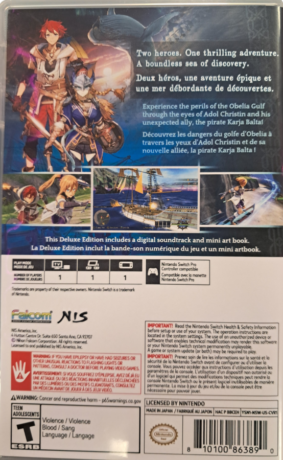 Ys X: Nordics [Deluxe Edition] – Nintendo Switch (NS)