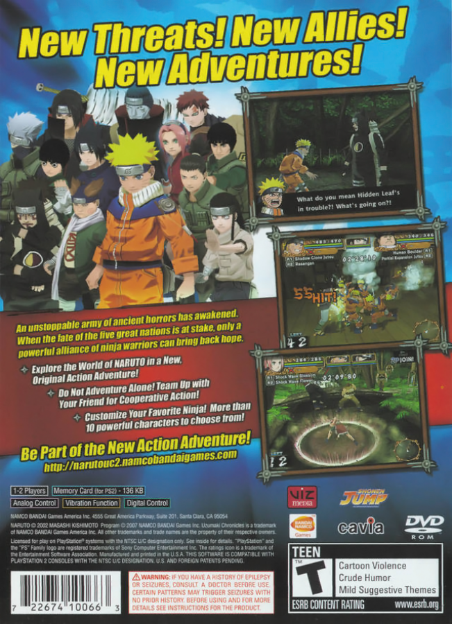 Naruto: Uzumaki Chronicles 2 – PlayStation 2 (PS2)