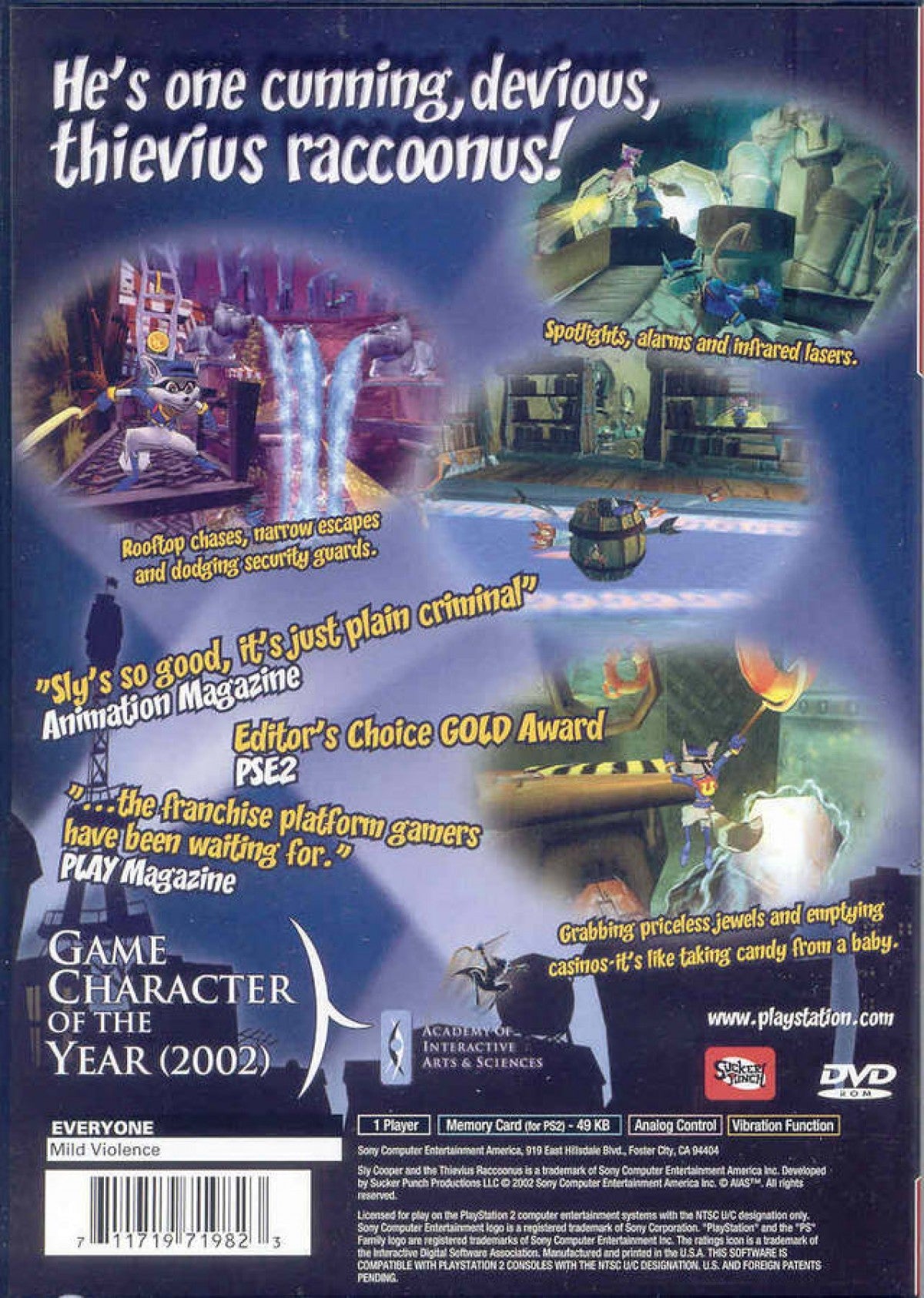 Sly Cooper and the Thievius Raccoonus [Greatest Hits] – PlayStation 2 (PS2)