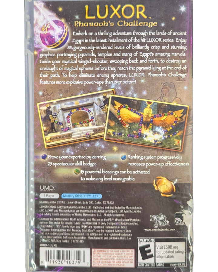 Luxor: Pharaoh's Challenge — PlayStation Portable (PSP)