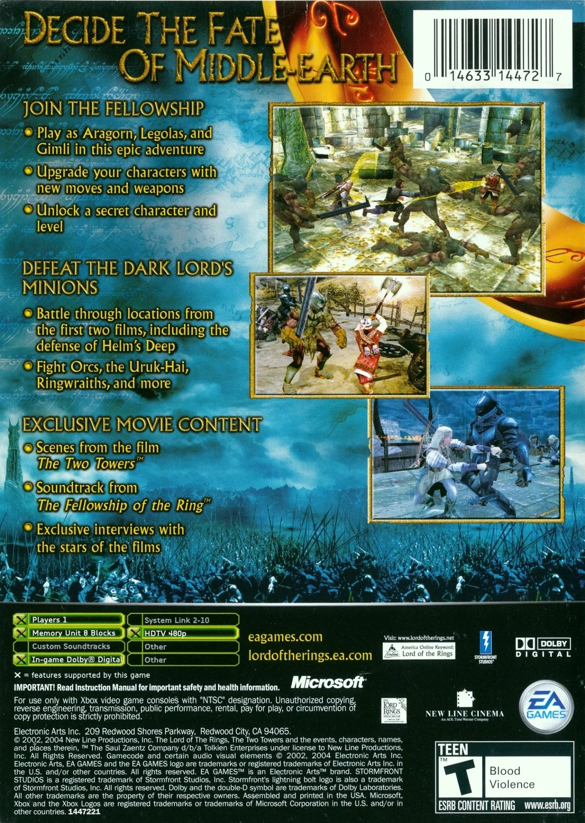 The Lord of the Rings: The Two Towers [Platinum Hits] – Xbox (XBOX)