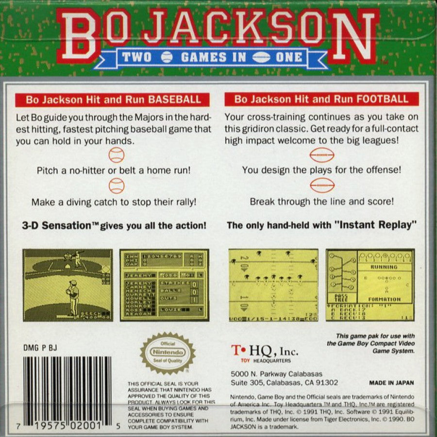 Bo Jackson: Two Games in One – Game Boy (GB)