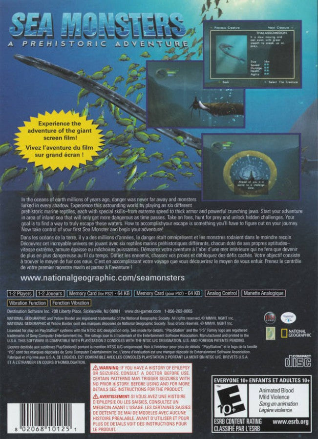 Sea Monsters Prehistoric Adventure – PlayStation 2 (PS2)