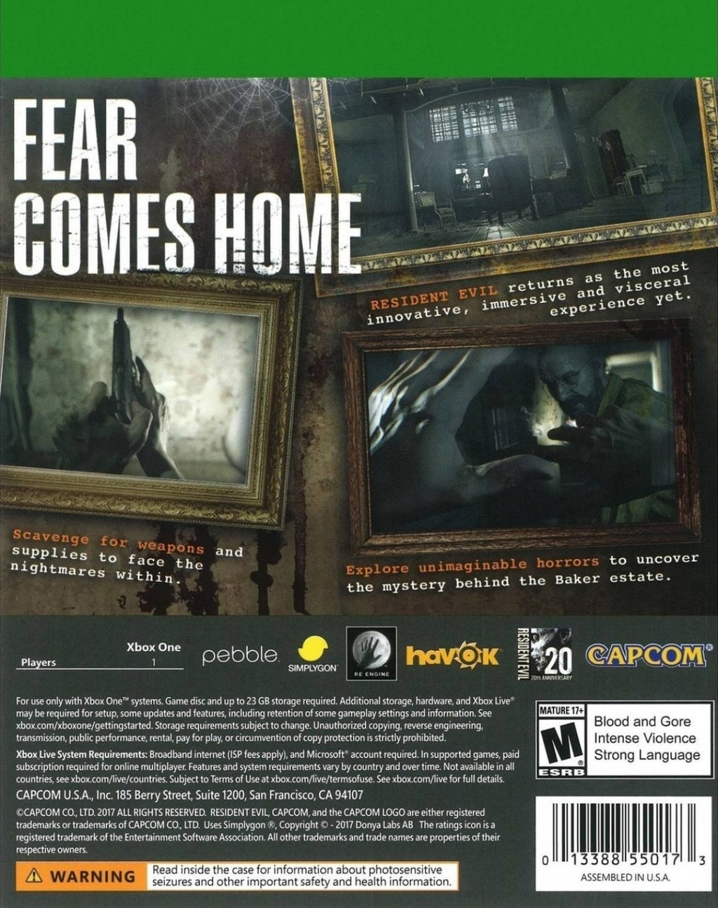 Resident Evil 7 Biohazard – Xbox One (XONE)
