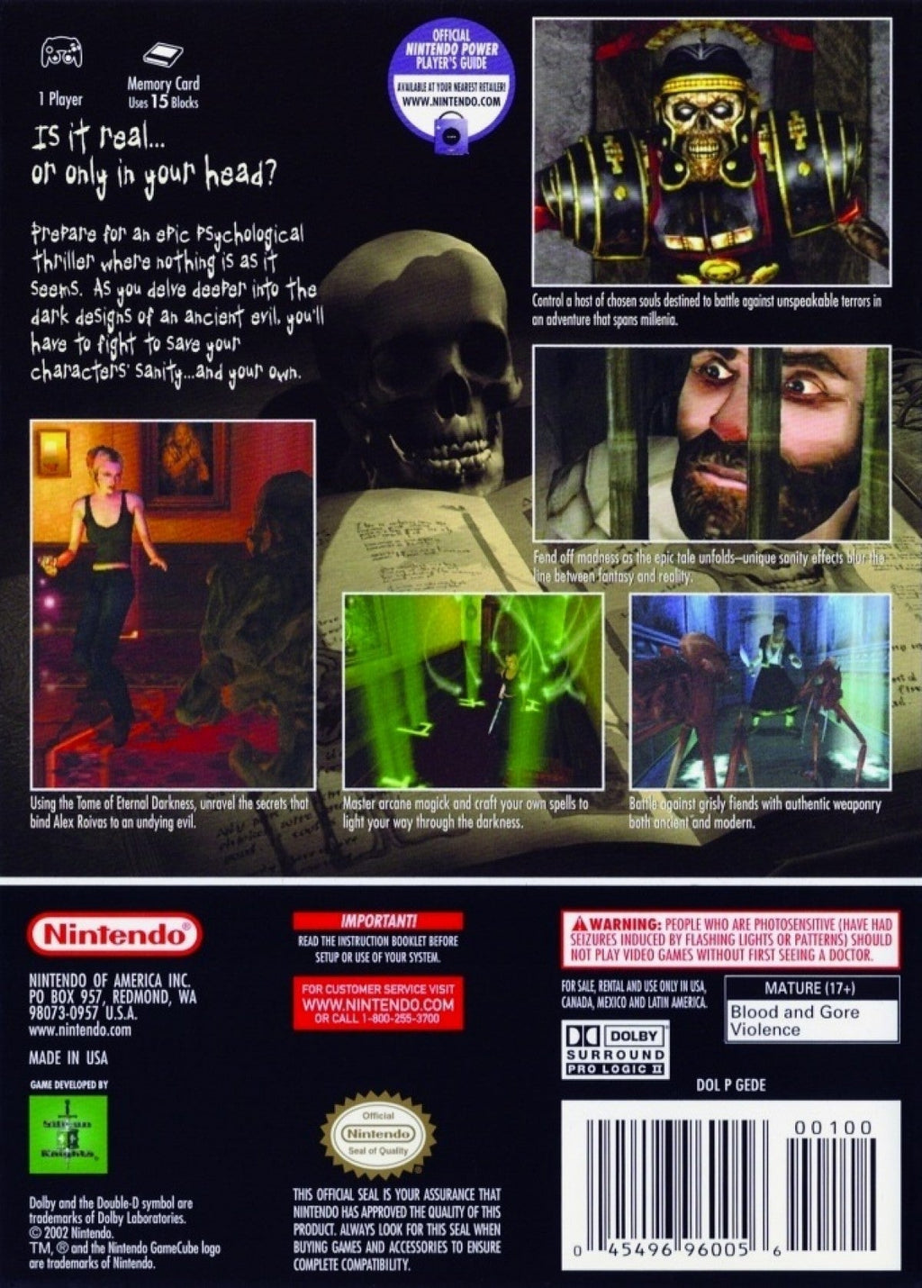 Eternal Darkness: Sanity's Requiem  – GameCube (GC)