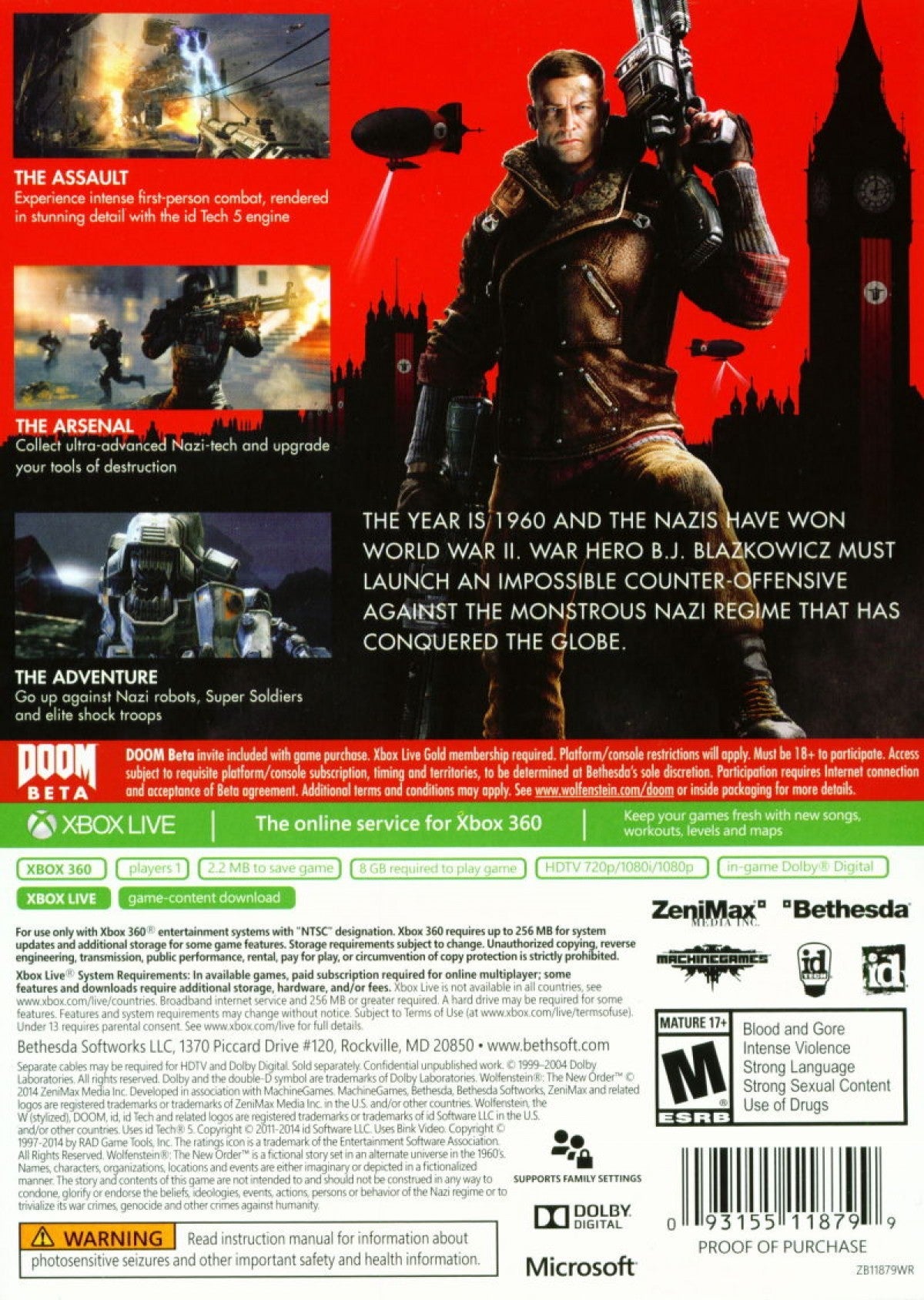 Wolfenstein: The New Order – Xbox 360 (X360)