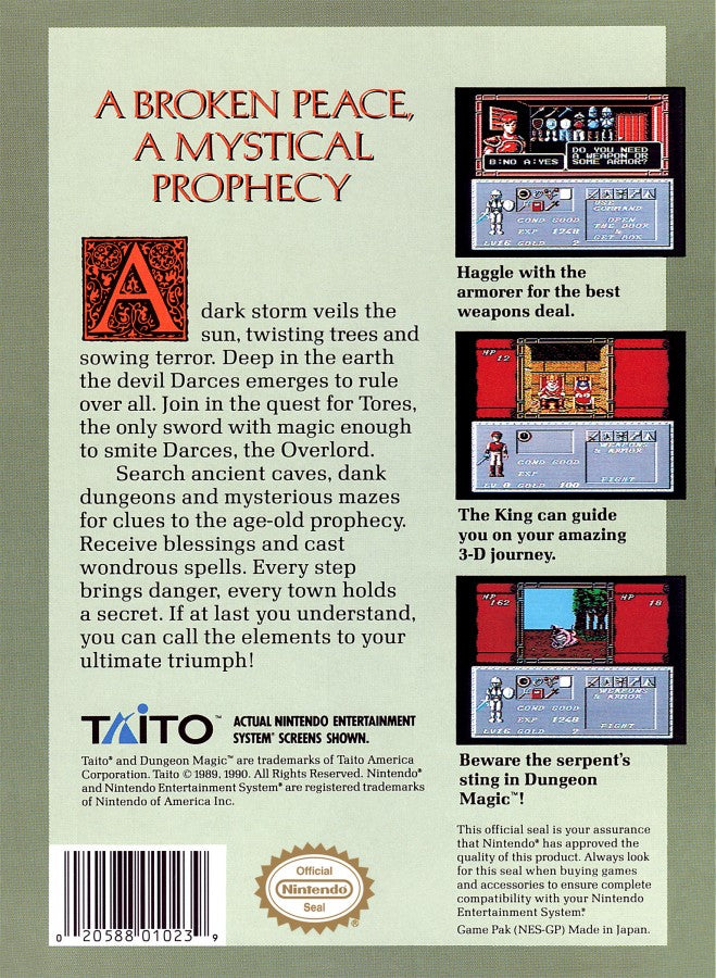 Dungeon Magic – Nintendo Entertainment System (NES)