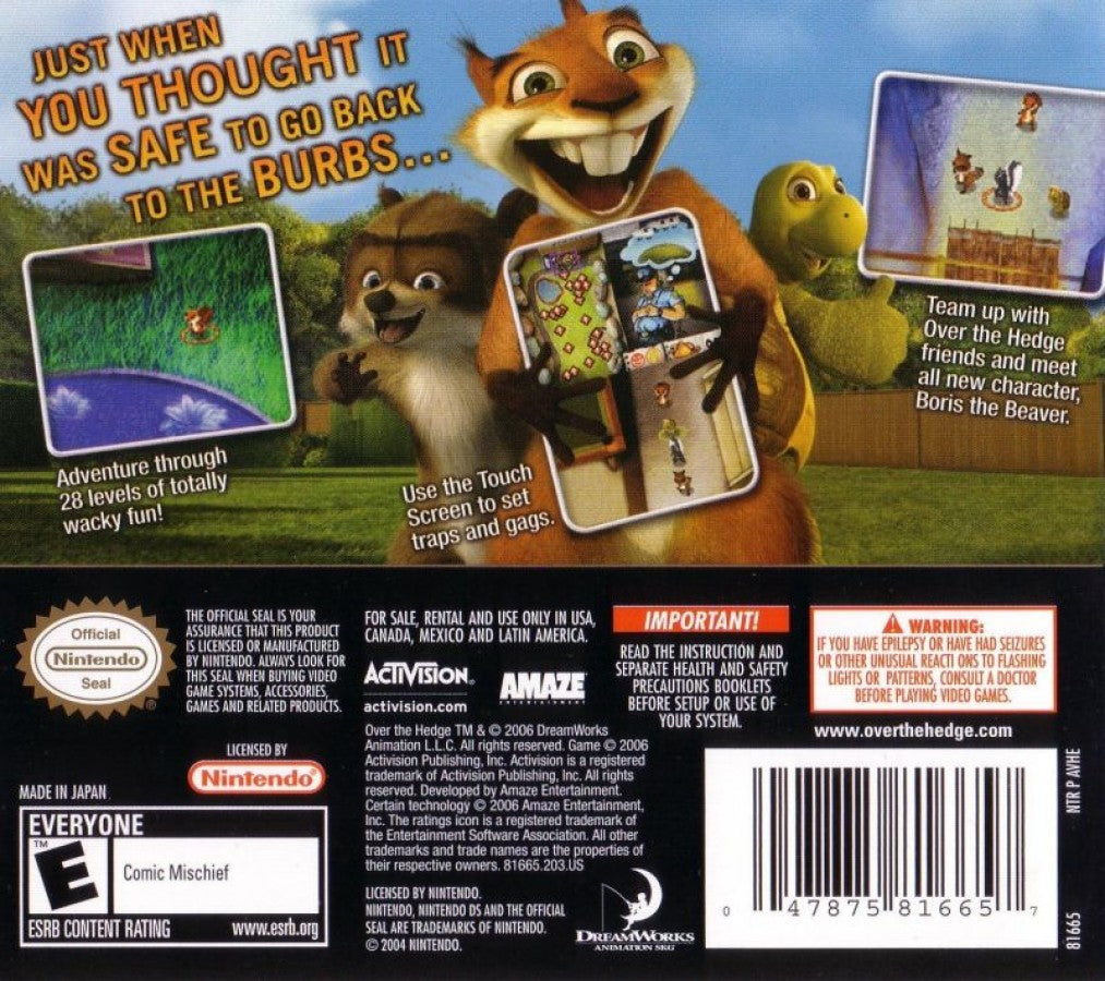 Over the Hedge: Hammy Goes Nuts – Nintendo DS (DS)