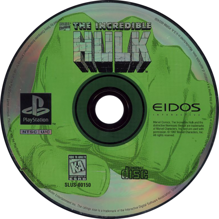 Incredible Hulk: The Pantheon Saga – PlayStation 1 (PS1)