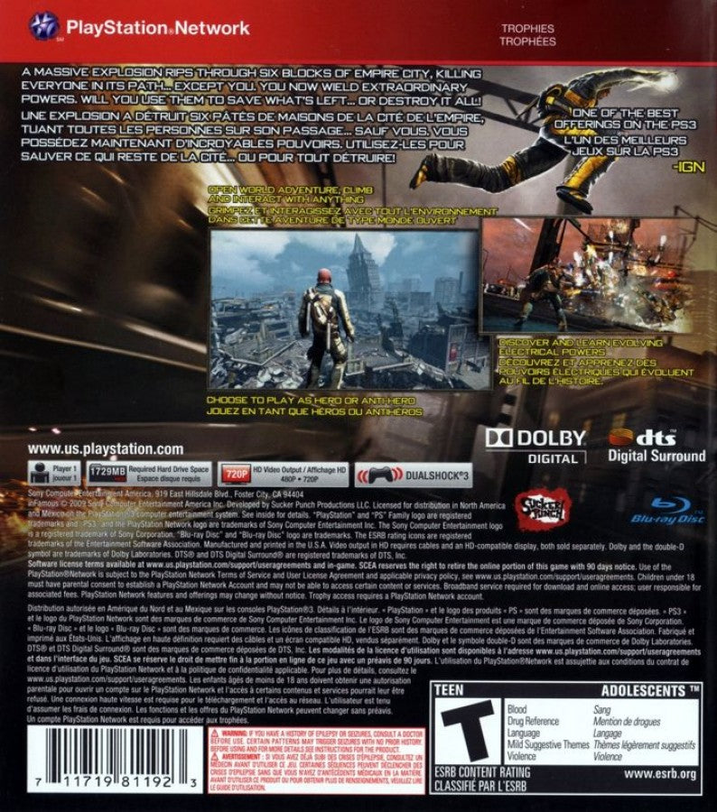Infamous [Greatest Hits] – PlayStation 3 (PS3)
