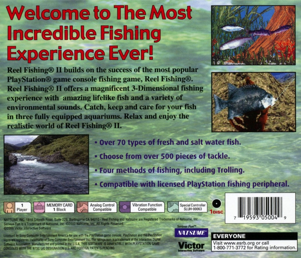 Reel Fishing II – PlayStation 1 (PS1)