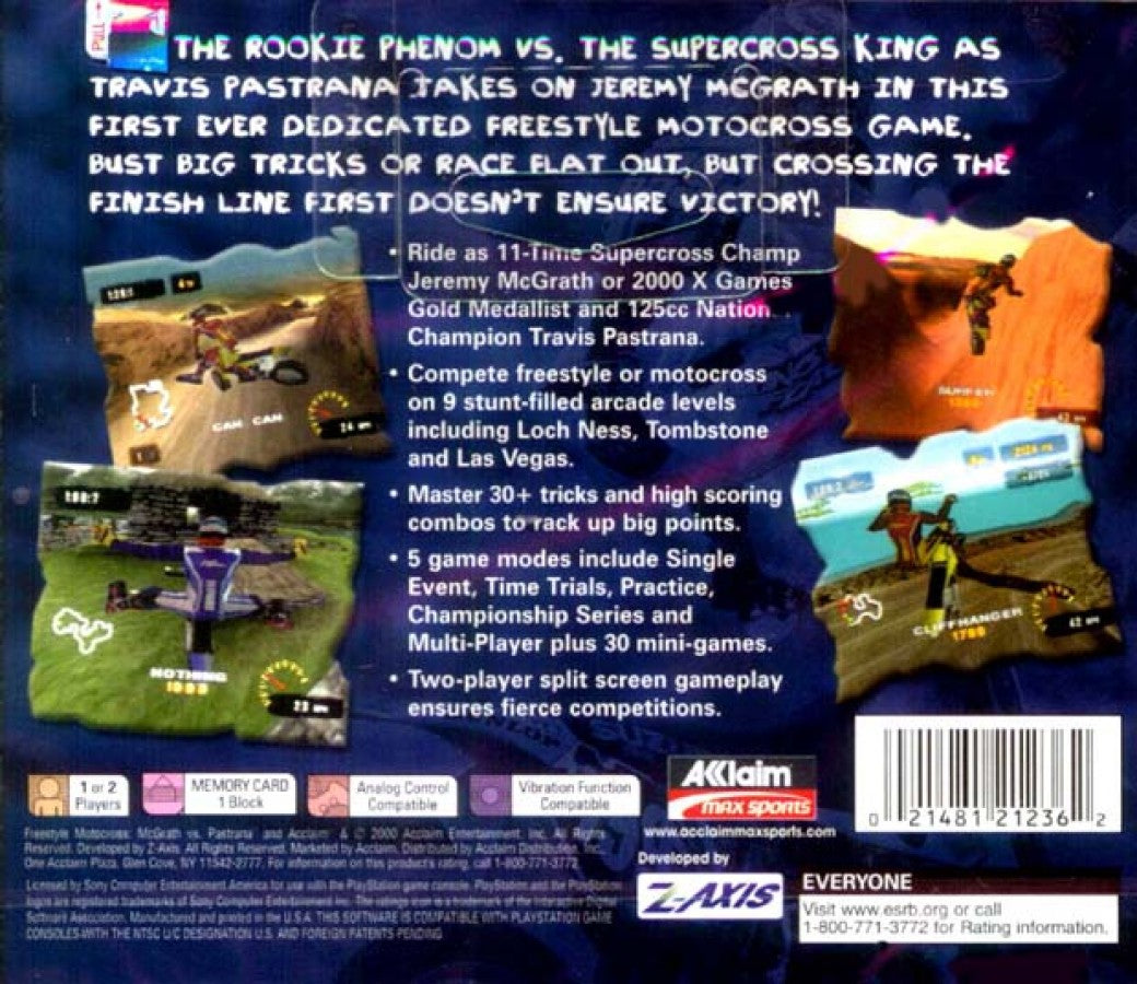 Freestyle Motorcross: McGrath vs. Pastrana – PlayStation 1 (PS1)