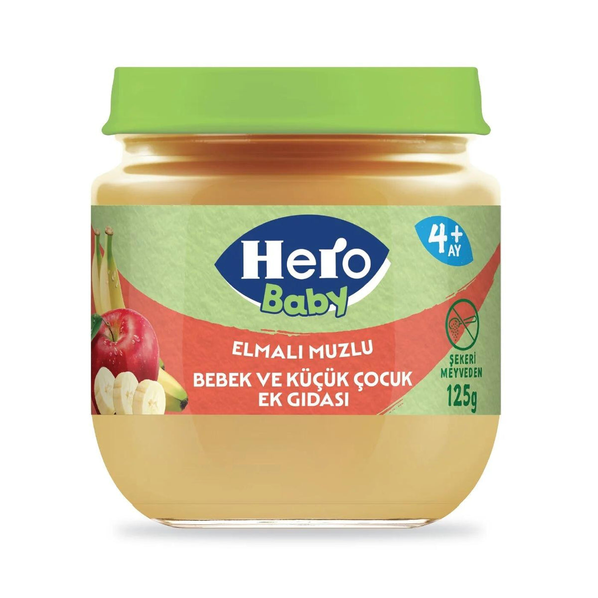 Hero Baby Apple and Banana Puree Jar 125g