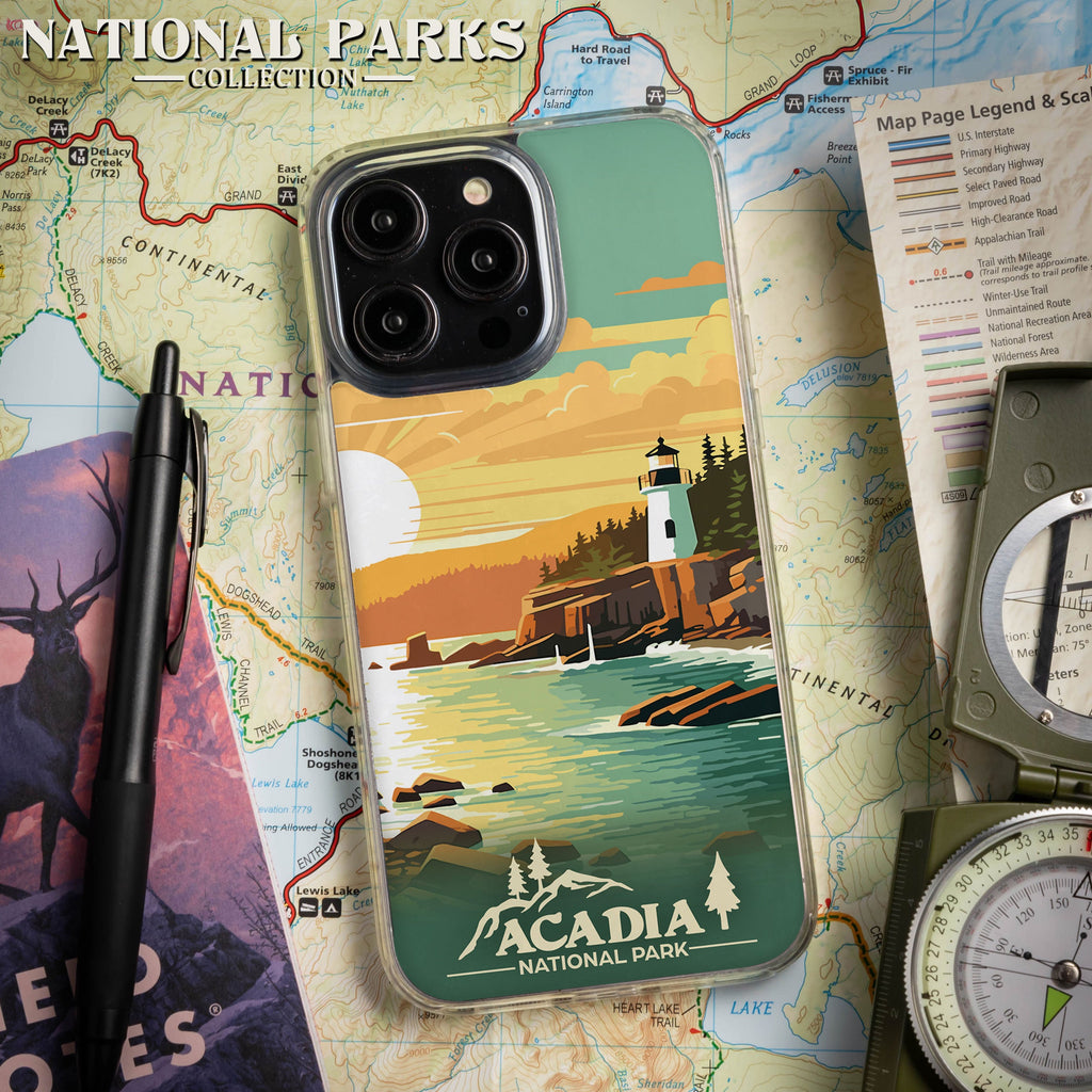 National Parks Acadia HD Apple iPhone 15 Series Mag-Safe Phone Case