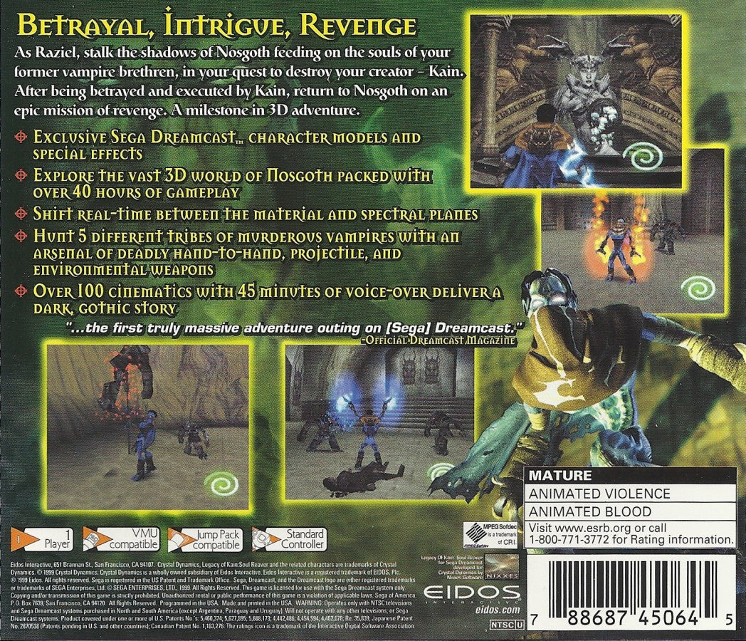 Legacy of Kain Soul Reaver – Sega Dreamcast (DC)