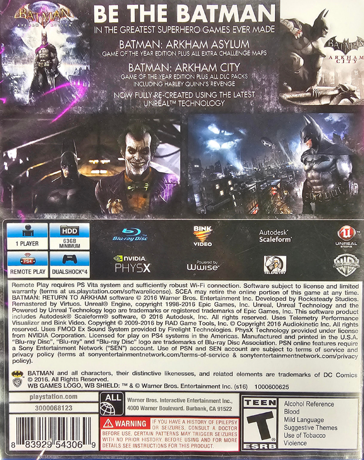 Batman: Return to Arkham – PlayStation 4 (PS4)