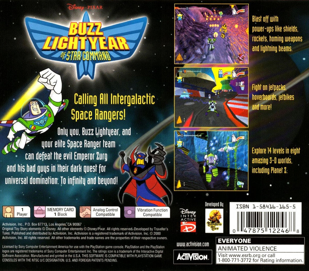Disney Pixar Buzz Lightyear of Star Command – PlayStation 1 (PS1)