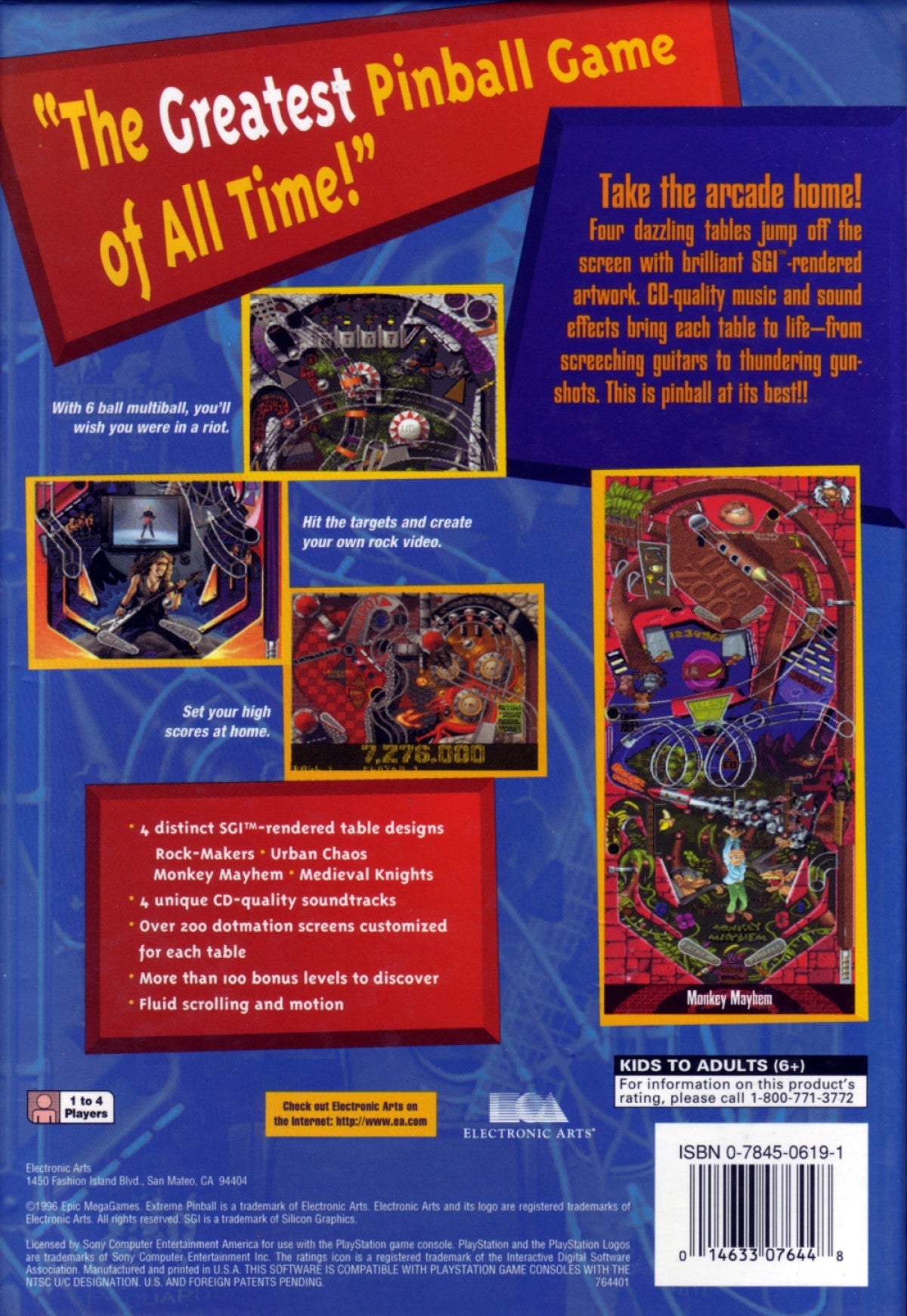 Extreme Pinball [Long Box] – PlayStation 1 (PS1)