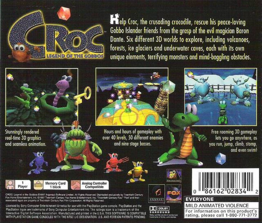 Croc: Legends of the Gobbos [Greatest Hits] – PlayStation 1 (PS1)