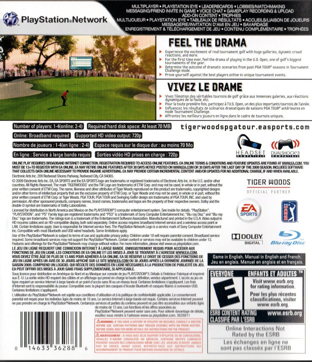 Tiger Woods PGA Tour 10 – PlayStation 3 (PS3)
